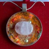 Amulet with Rose quartz crystal