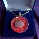 Amuleto con cristallo di quarzo rosa 2